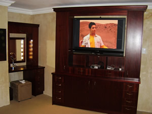 TV unit in Mahogany